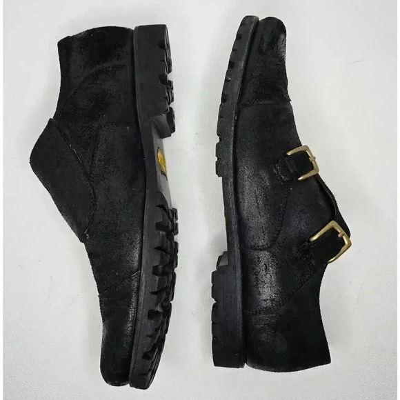 Men's Billy Reid Double Monk Strap Suede Dress Shoes SZ 8.5 Made in Italy - Picture 5 of 11